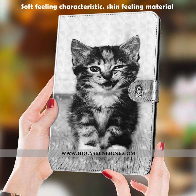 Housse Simili Cuir Samsung Galaxy Tab A8 (2021) Chaton