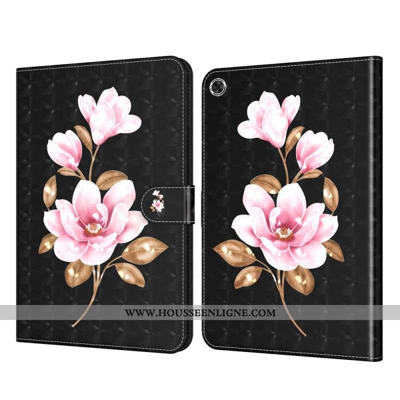 Housse Simili Cuir Samsung Galaxy Tab A8 (2021) Fleurs d'Arbre