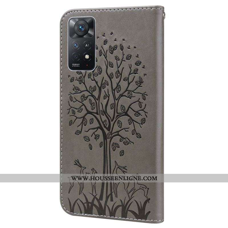 Housse Xiaomi Redmi Note 11 Pro / Note 11 Pro 5G Arbre et Cerfs