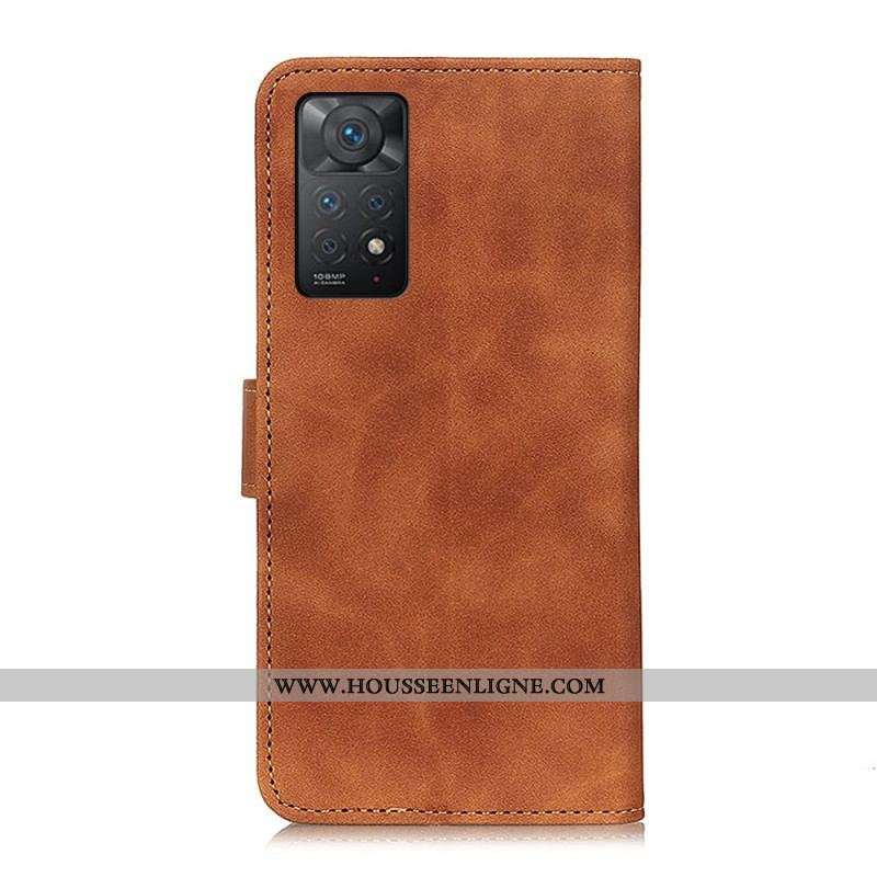 Housse Xiaomi Redmi Note 11 Pro / Note 11 Pro 5G Effet Cuir Vintage KHAZNEH