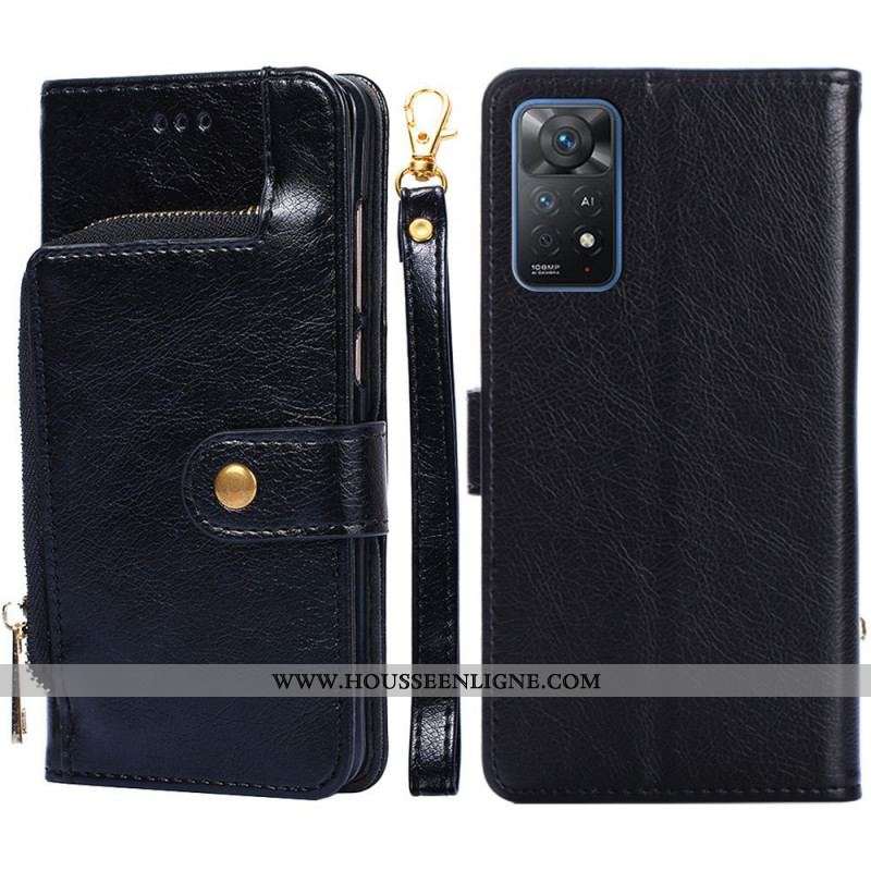 Housse Xiaomi Redmi Note 11 Pro / Note 11 Pro 5G Porte-Monnaie Frontal et Lanière