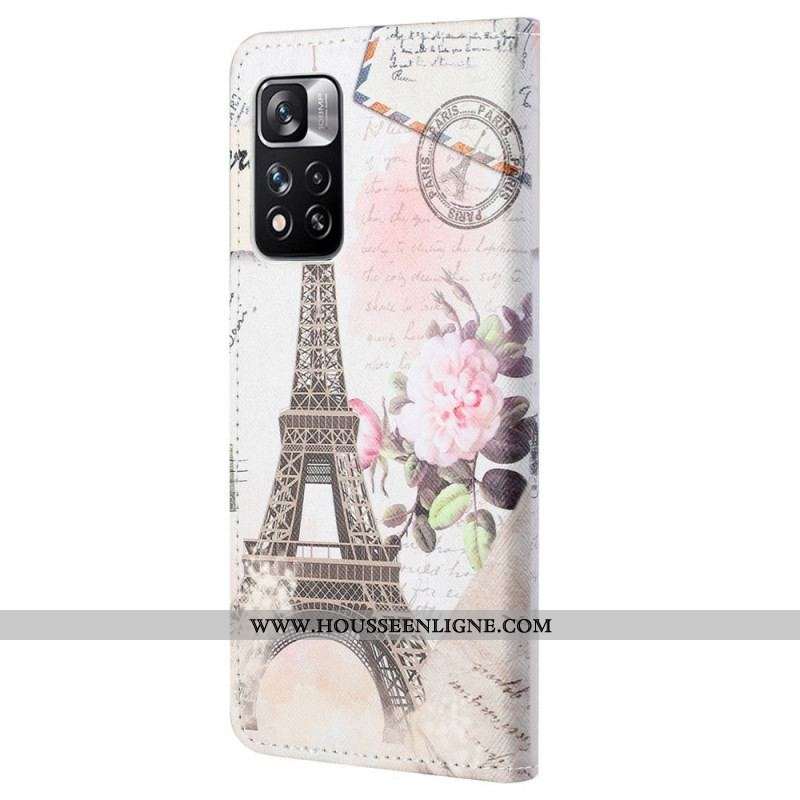 Housse Xiaomi Redmi Note 11 Pro / Note 11 Pro 5G Tour Eiffel Rétro