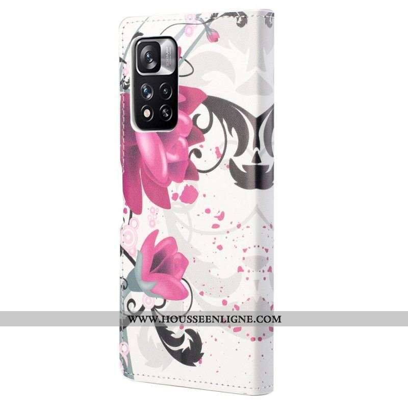 Housse Xiaomi Redmi Note 11 Pro / Note 11 Pro 5G Tropical Flowers