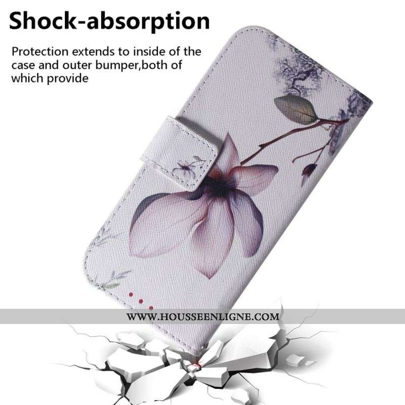 Housse iPhone 15 Fleur Vieux Rose