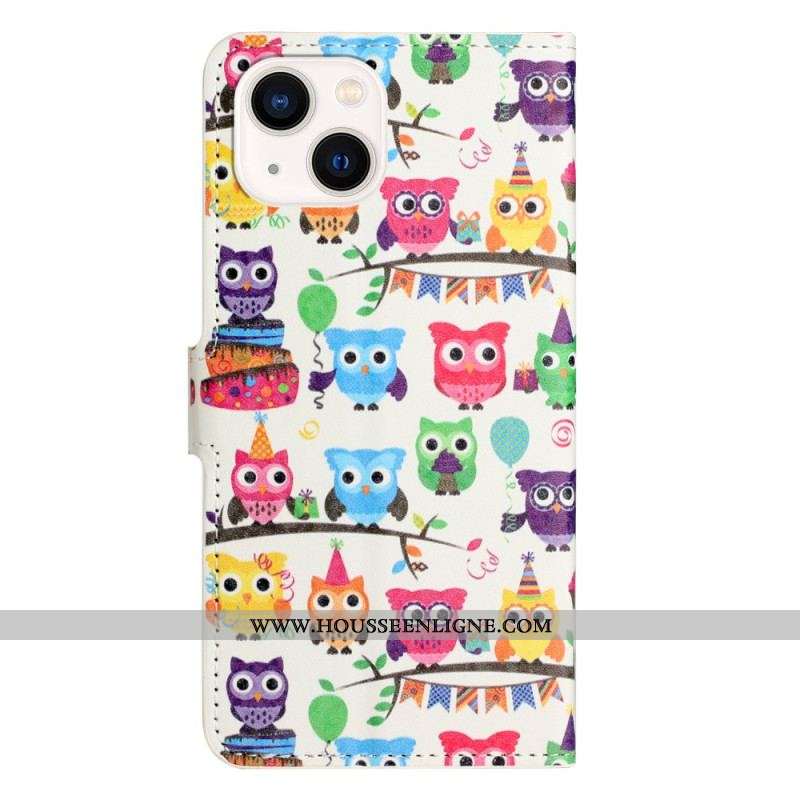 Housse iPhone 15 Gang de Hiboux