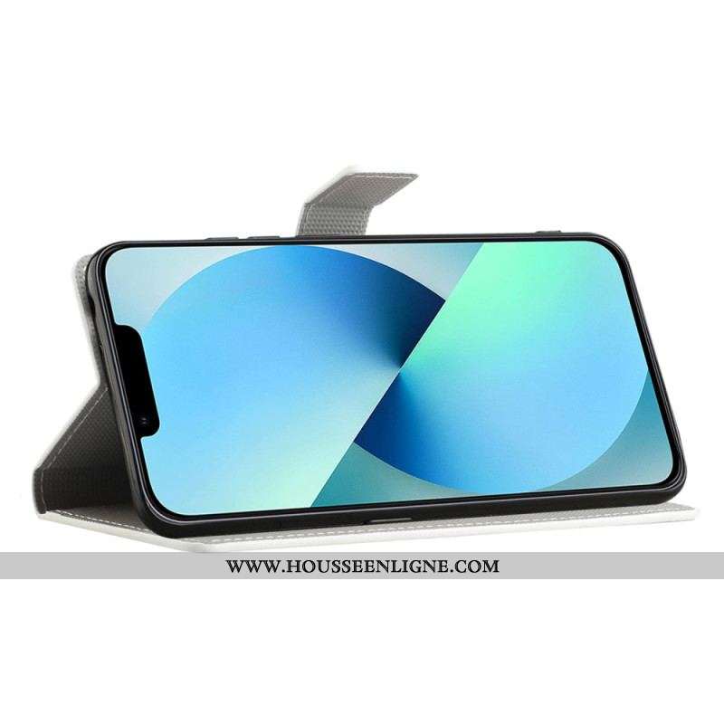 Housse iPhone 15 Papillon Bleu