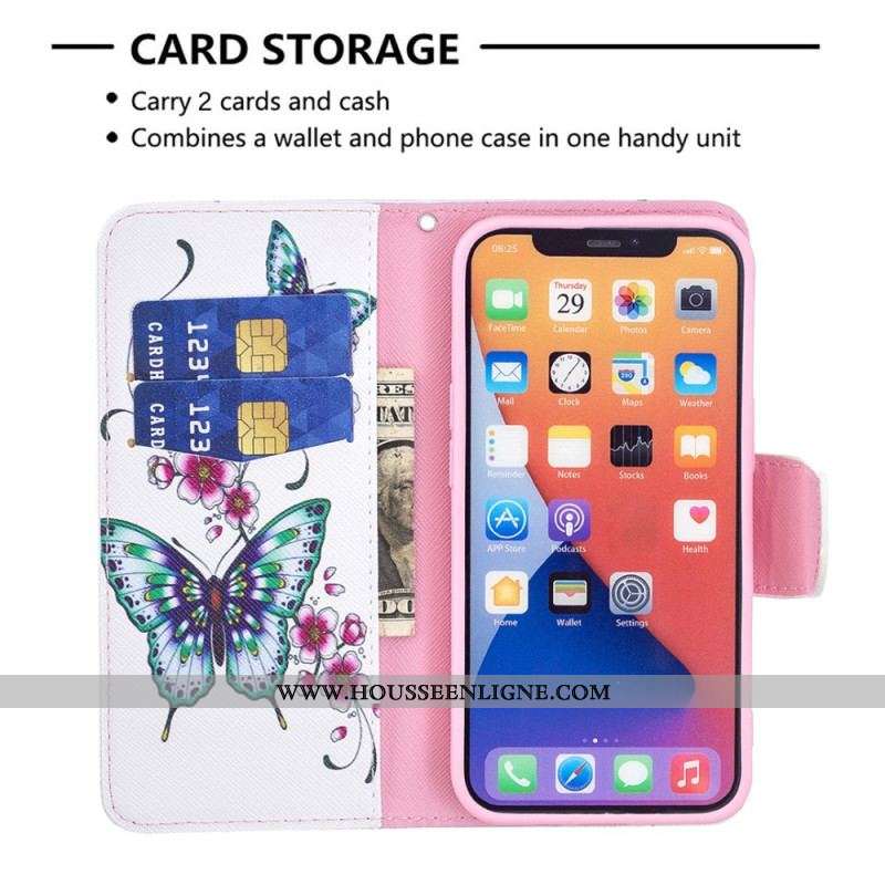 Housse iPhone 15 Papillons en Vol