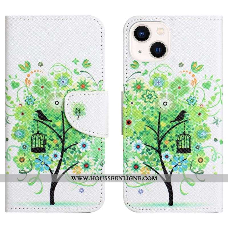 Housse iPhone 15 Plus Arbre au Feuillage Vert