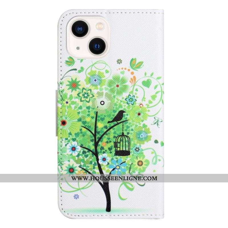 Housse iPhone 15 Plus Arbre au Feuillage Vert