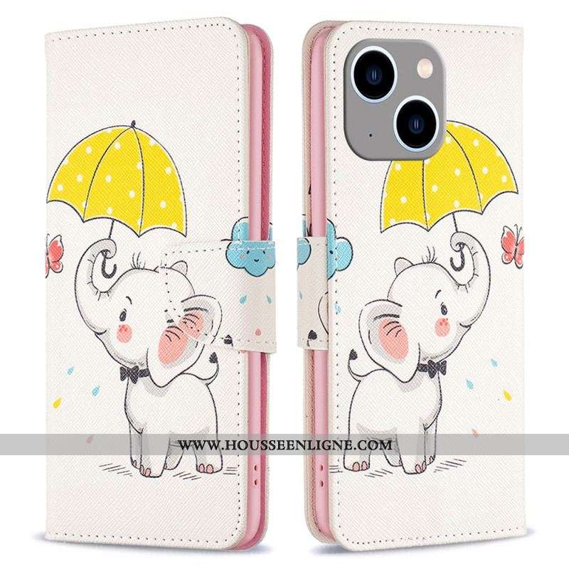 Housse iPhone 15 Plus Bébé Éléphant