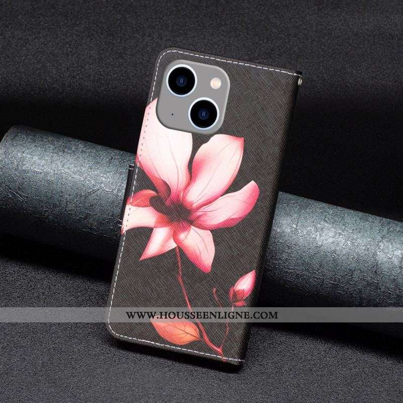 Housse iPhone 15 Plus Fleur Rose