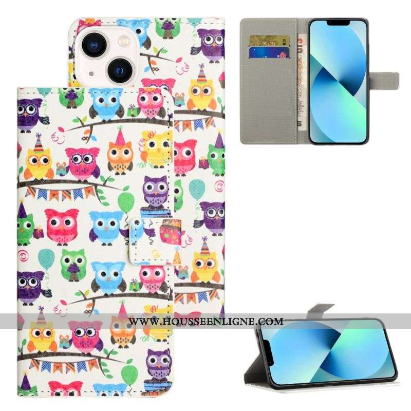 Housse iPhone 15 Plus Gang de Hiboux