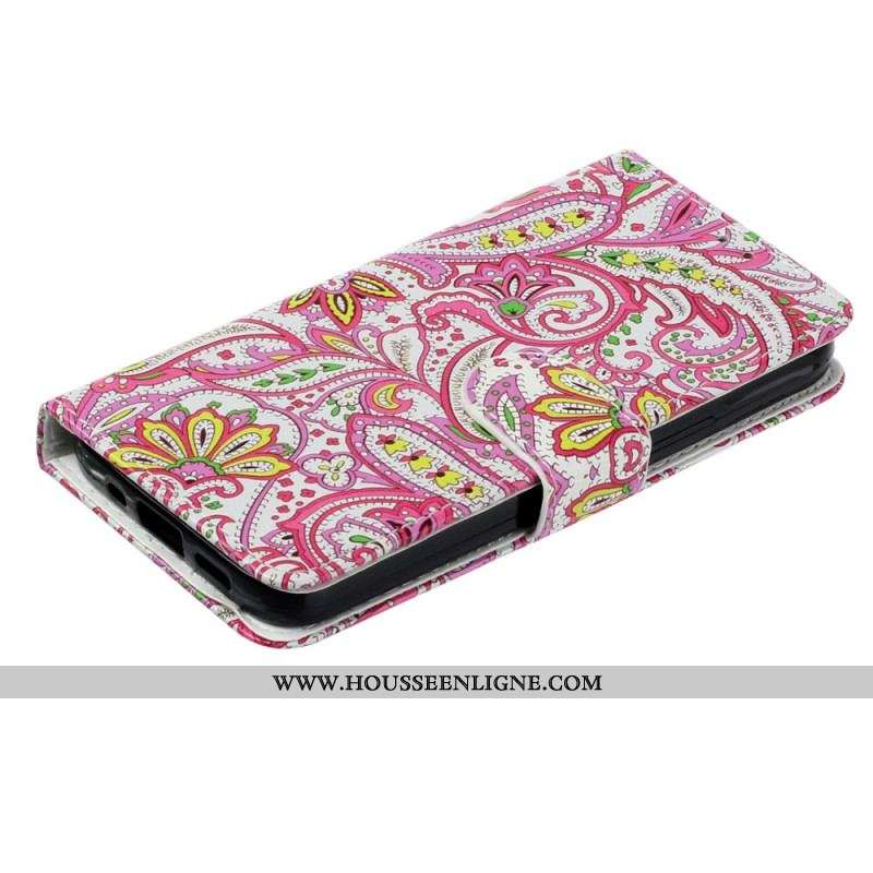 Housse iPhone 15 Plus Motif Coloré à Lanière