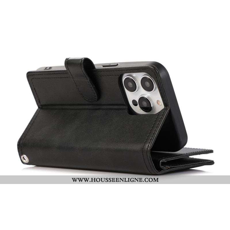 Housse iPhone 15 Plus Multi-Cartes et Pochette Frontale