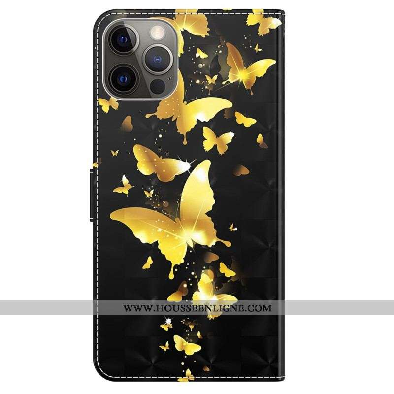 Housse iPhone 15 Plus Papillons 3D à Lanière