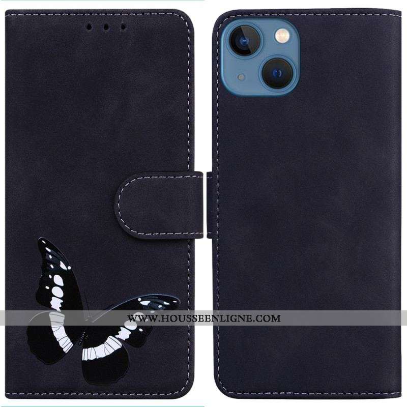 Housse iPhone 15 Plus Simili Cuir Papillon