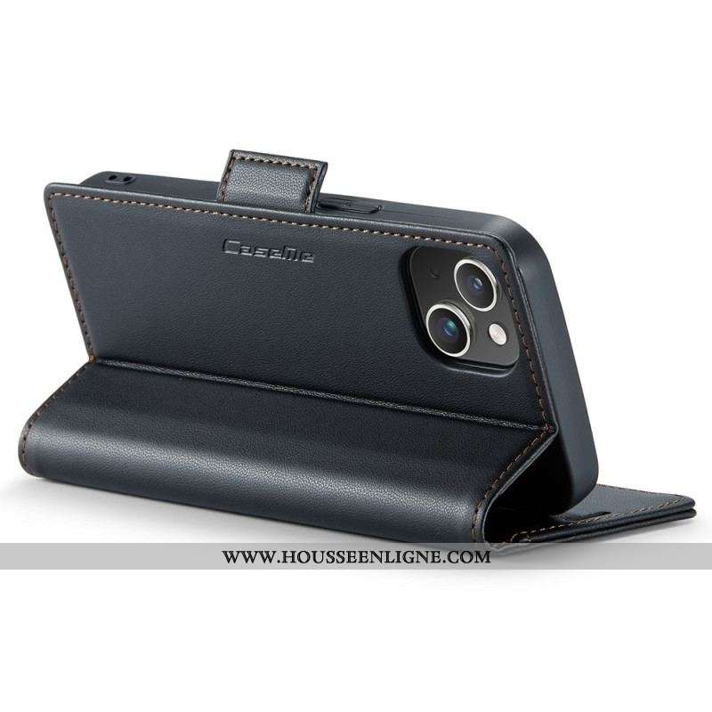 Housse iPhone 15 Plus Style Cuir CASEME