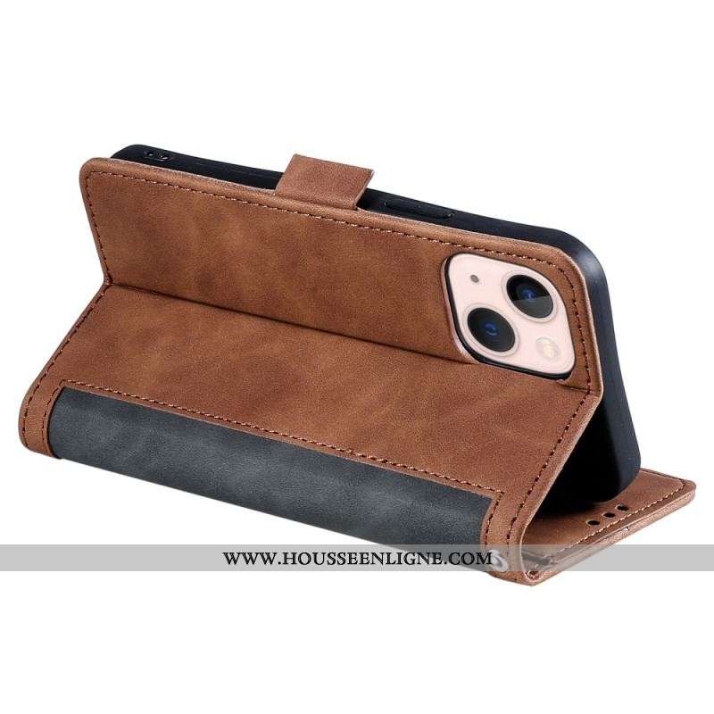 Housse iPhone 15 Plus Style Rétro à Lanière