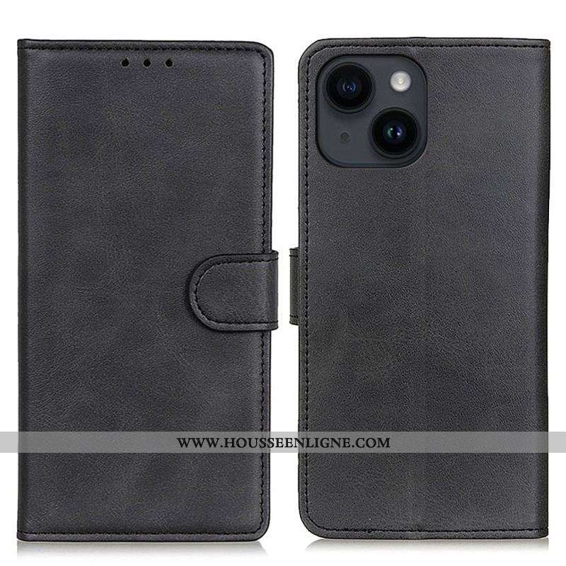 Housse iPhone 15 Simili Cuir Mat