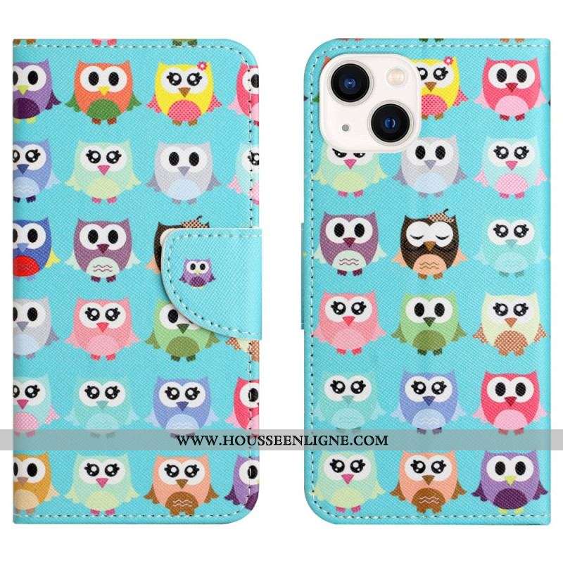 Housse iPhone 15 Tribu de Hiboux