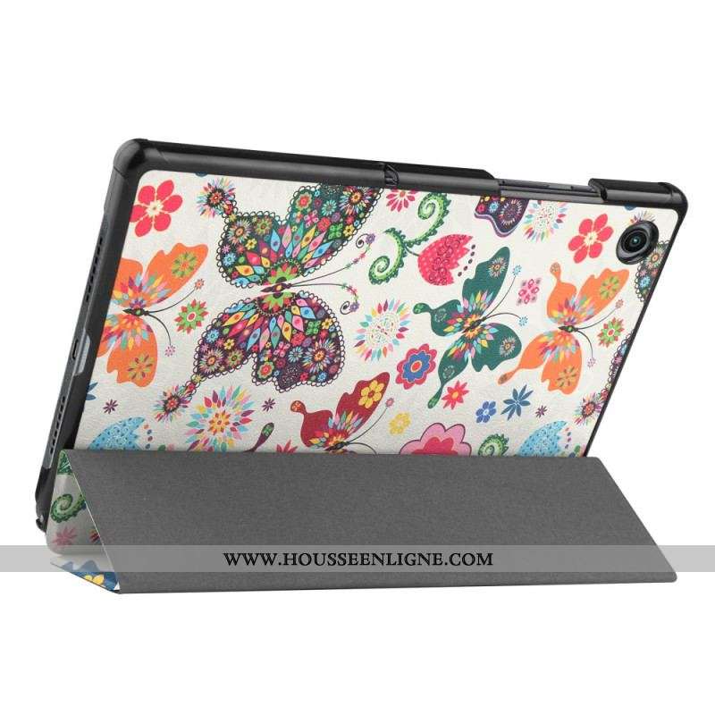 Smart Case Samsung Galaxy Tab A8 (2021) Renforcée Papillons et Fleurs