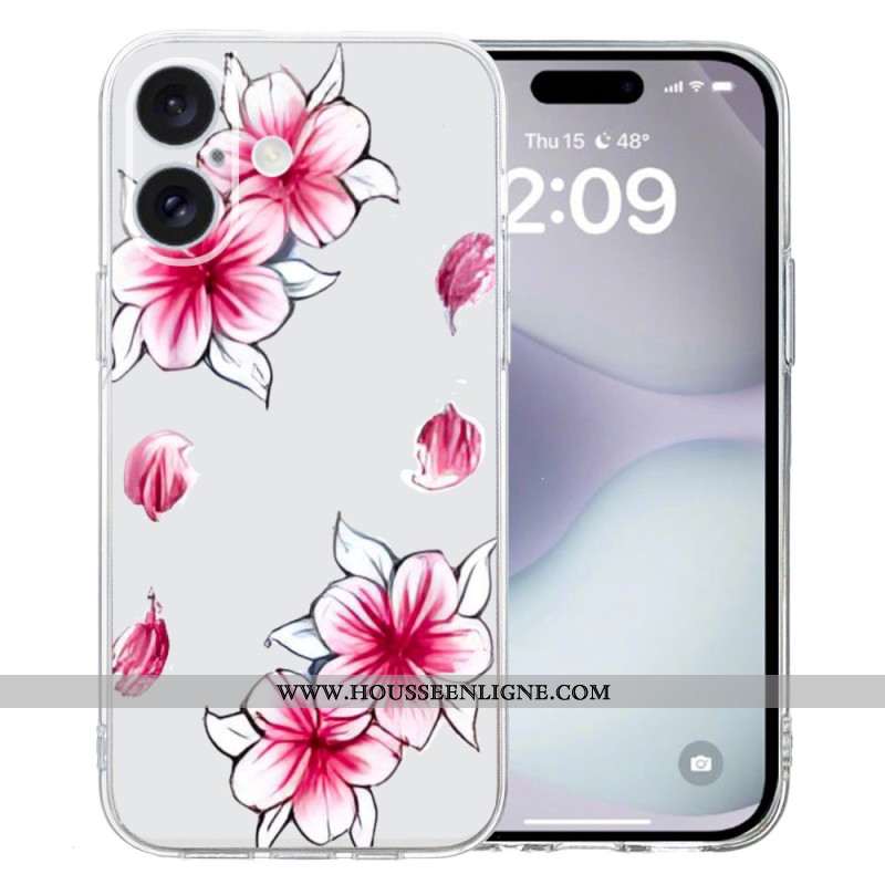 Coque Cerisier pour iPhone 16 Plus Fleurs Cerisier