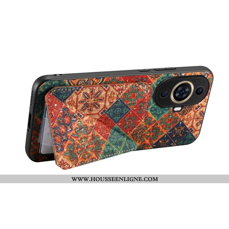 Coque Huawei Nova 11 Pro Porte-Cartes Motif Floral