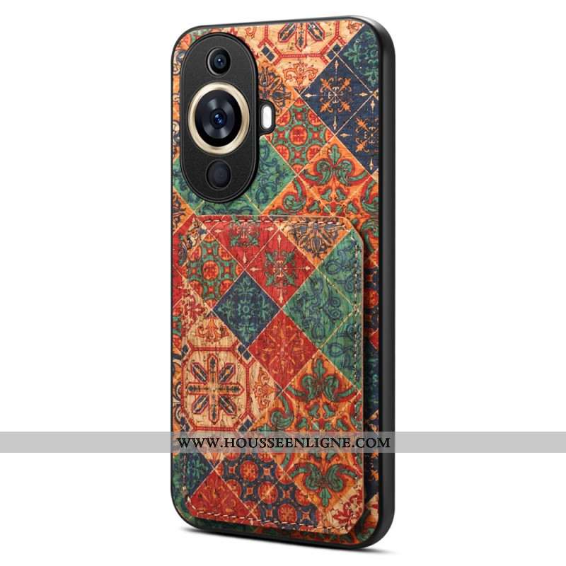 Coque Huawei Nova 11 Pro Porte-Cartes Motif Floral