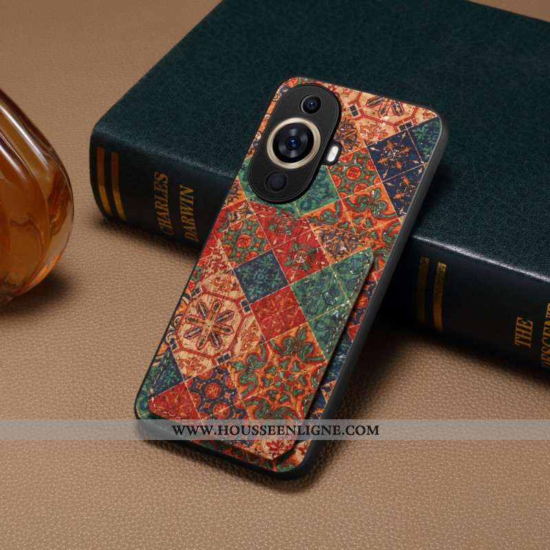 Coque Huawei Nova 11 Pro Porte-Cartes Motif Floral