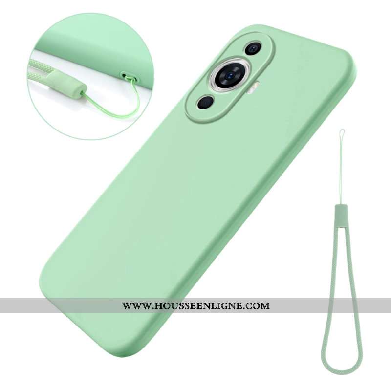 Coque Huawei Nova 11 Pro Silicone Liquide à Lanière