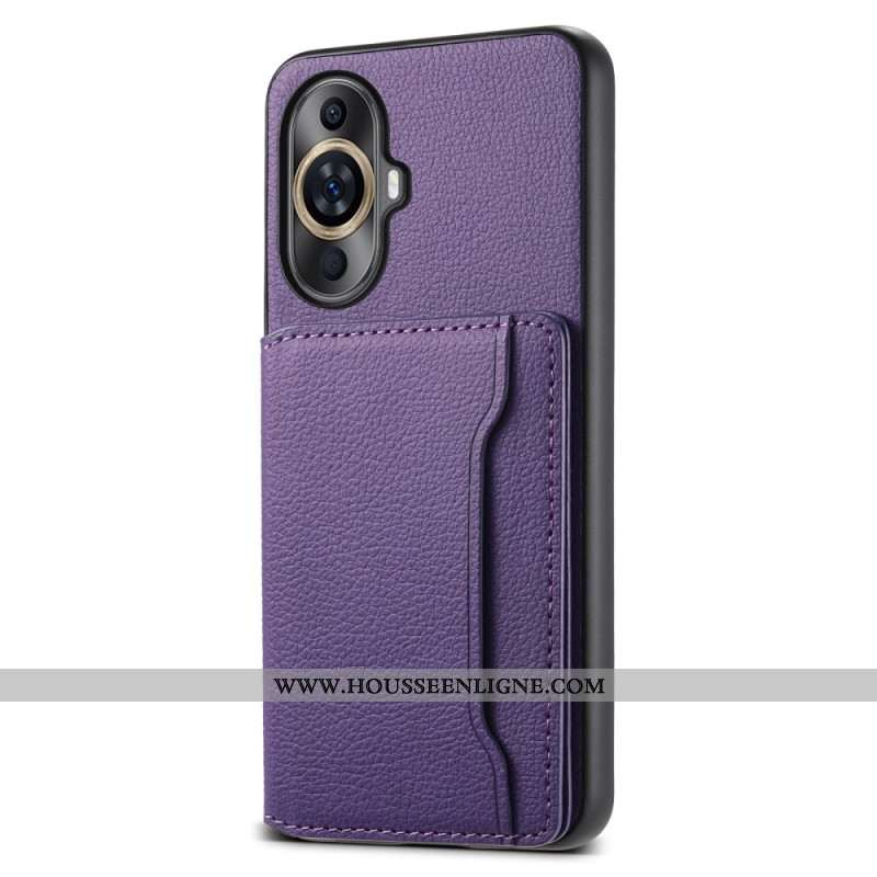 Coque Huawei Nova 12S Effet Cuir Porte-Cartes Support