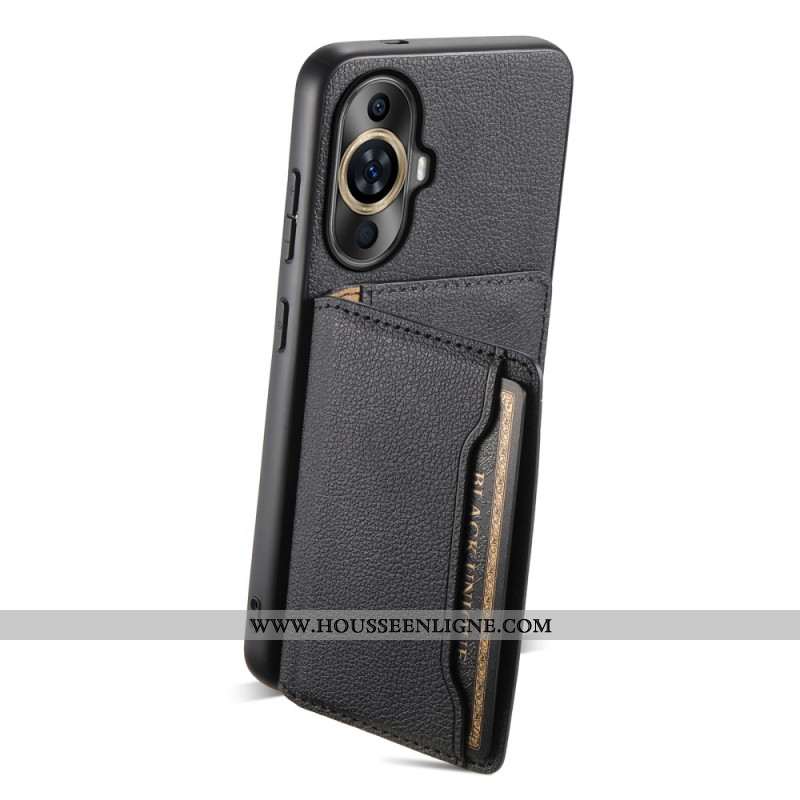 Coque Huawei Nova 12S Effet Cuir Porte-Cartes Support