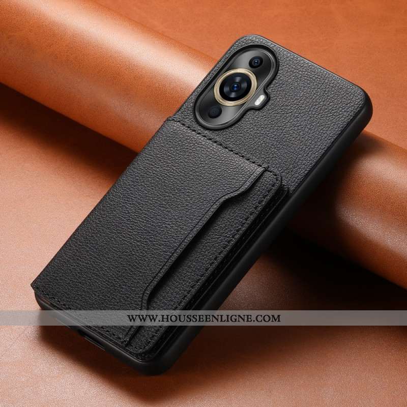 Coque Huawei Nova 12S Effet Cuir Porte-Cartes Support