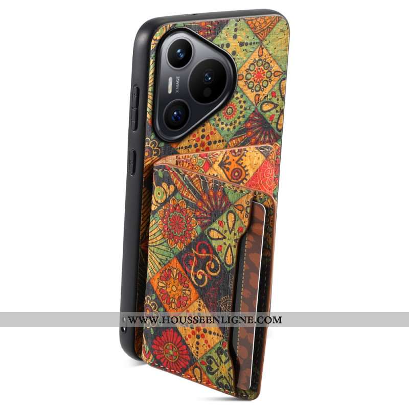 Coque Huawei Pura 70 Porte-Cartes Florale