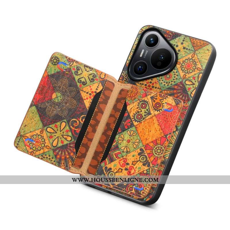 Coque Huawei Pura 70 Porte-Cartes Florale