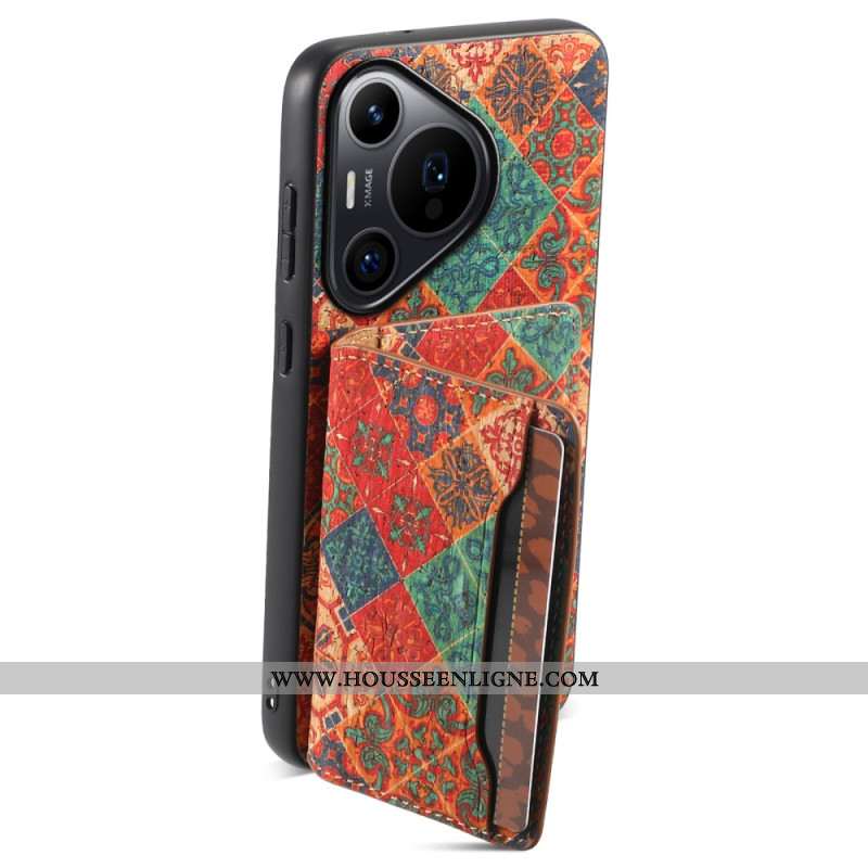 Coque Huawei Pura 70 Pro Porte-Cartes Motif Floral