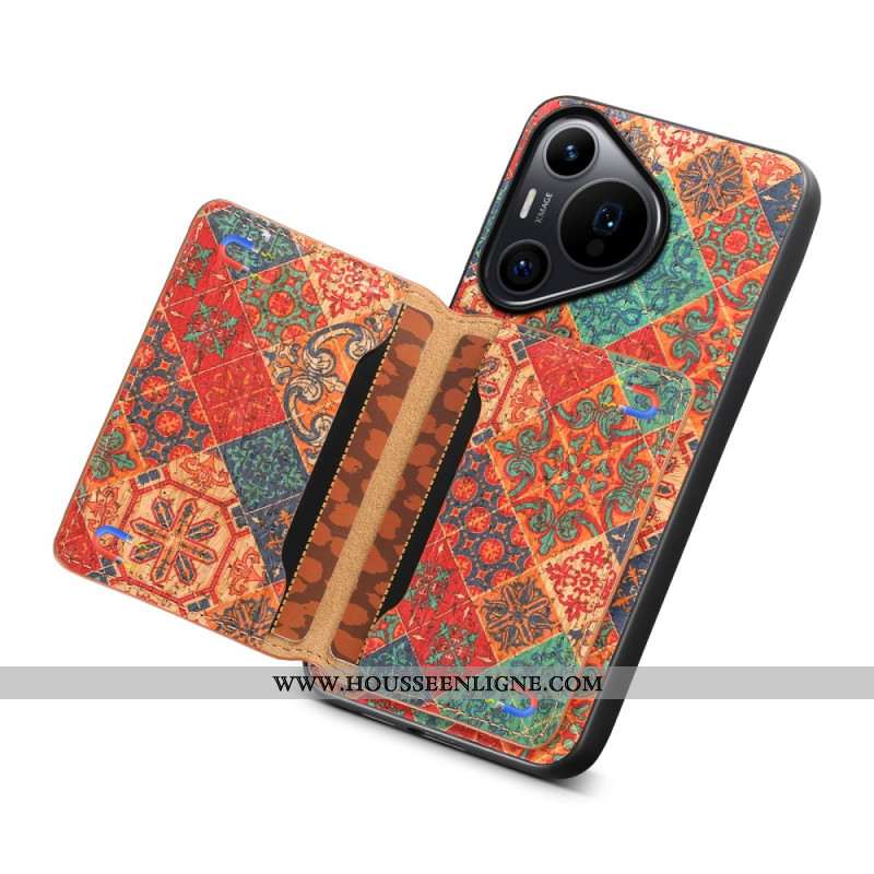 Coque Huawei Pura 70 Pro Porte-Cartes Motif Floral