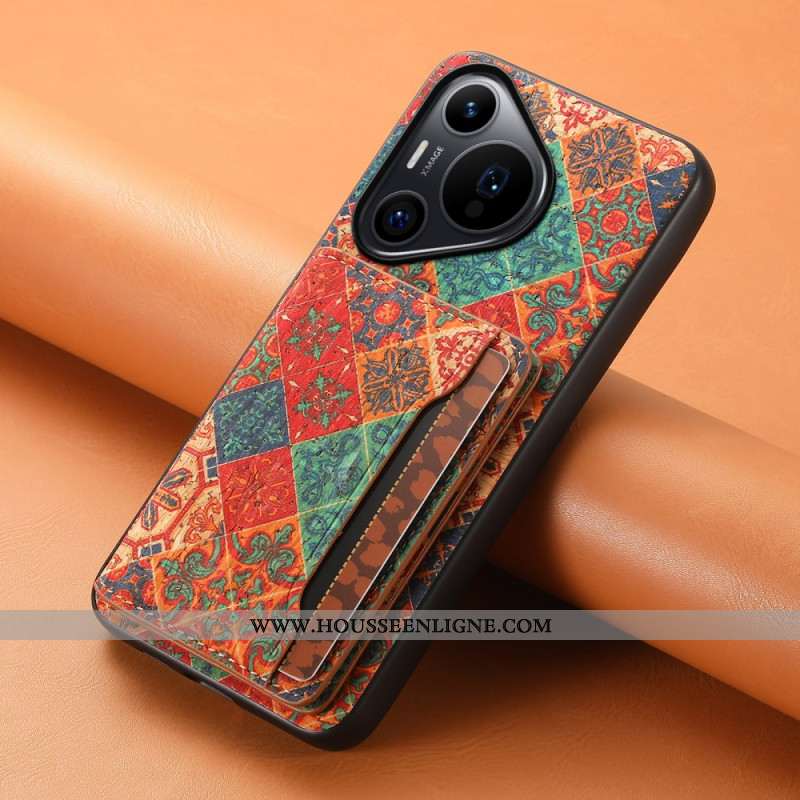 Coque Huawei Pura 70 Pro Porte-Cartes Motif Floral