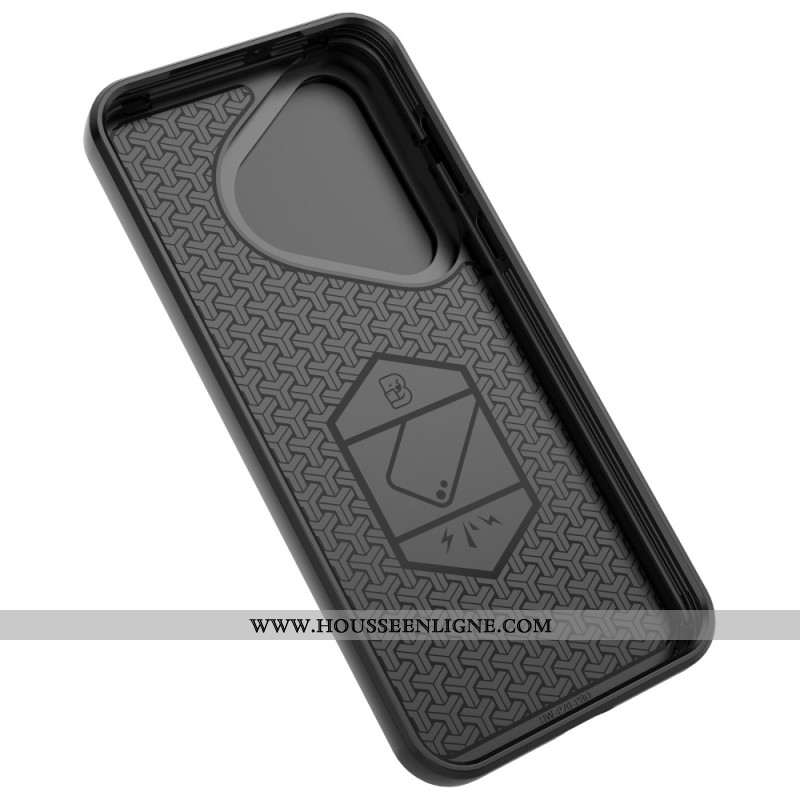 Coque Huawei Pura 70 Pro Ring Résistante avec Protection Objectif Coulissante