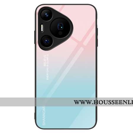 Coque Huawei Pura 70 Pro Verre Trempé Dégradé Rose et Bleu