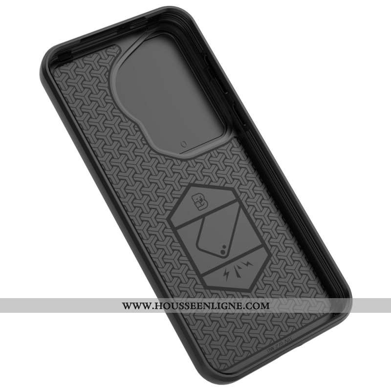 Coque Huawei Pura 70 Ultra Ring Résistante avec Protection Objectif Coulissante