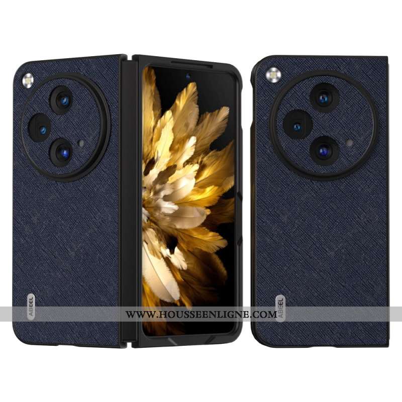 Coque OnePlus Open / Oppo Find N3 5G Vrai Cuir Tissé ABEEL