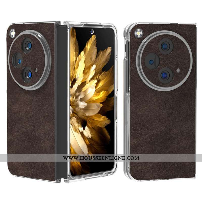 Coque Oppo Find N3 / OnePlus Open Effet Cuir Vintage