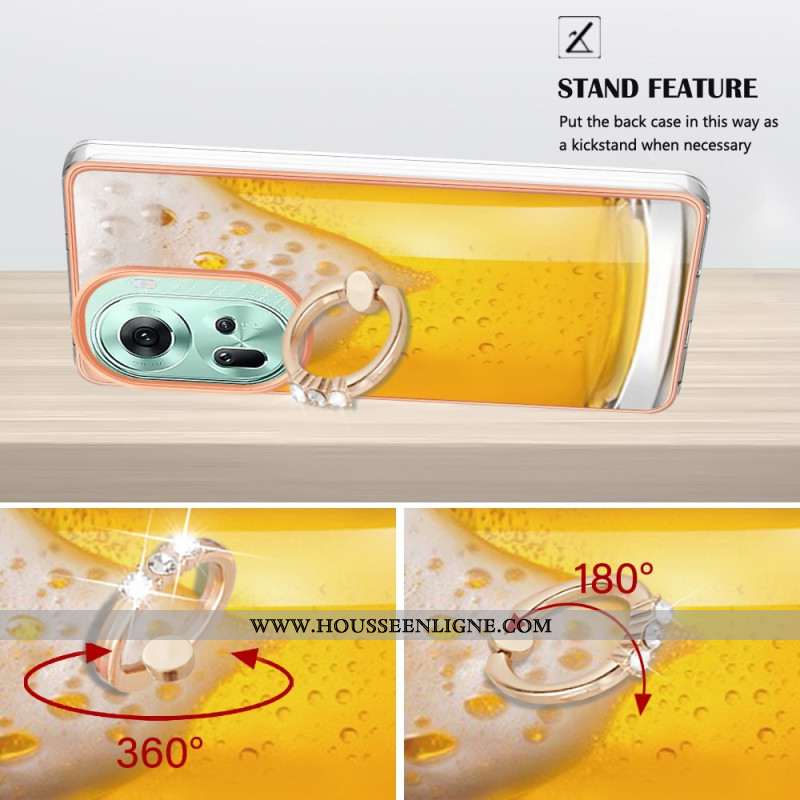 Coque Oppo Reno 11 5G Anneau-Support Bière