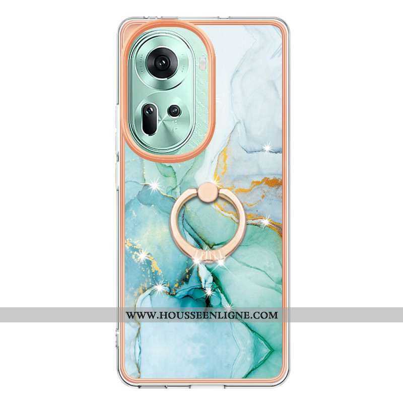 Coque Oppo Reno 11 5G Anneau Support Design Marbre