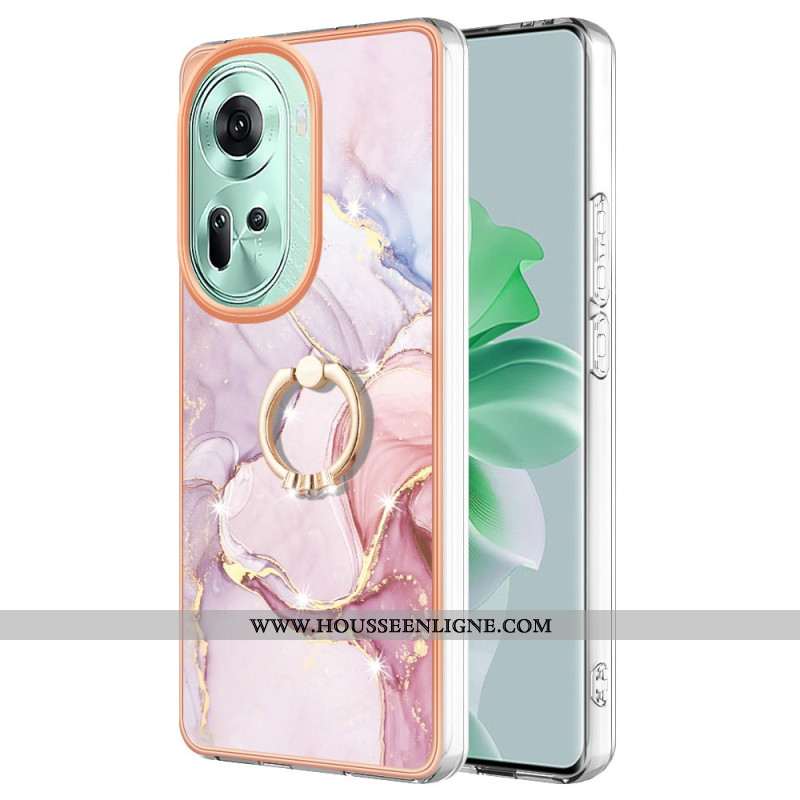 Coque Oppo Reno 11 5G Anneau Support Design Marbre