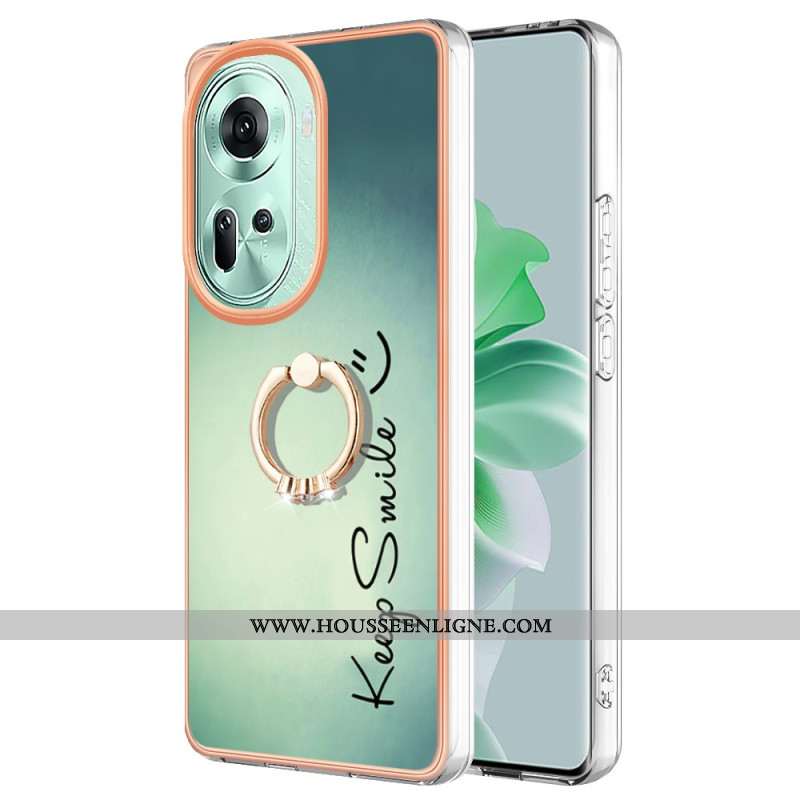 Coque Oppo Reno 11 5G Anneau-Support Keep Smile