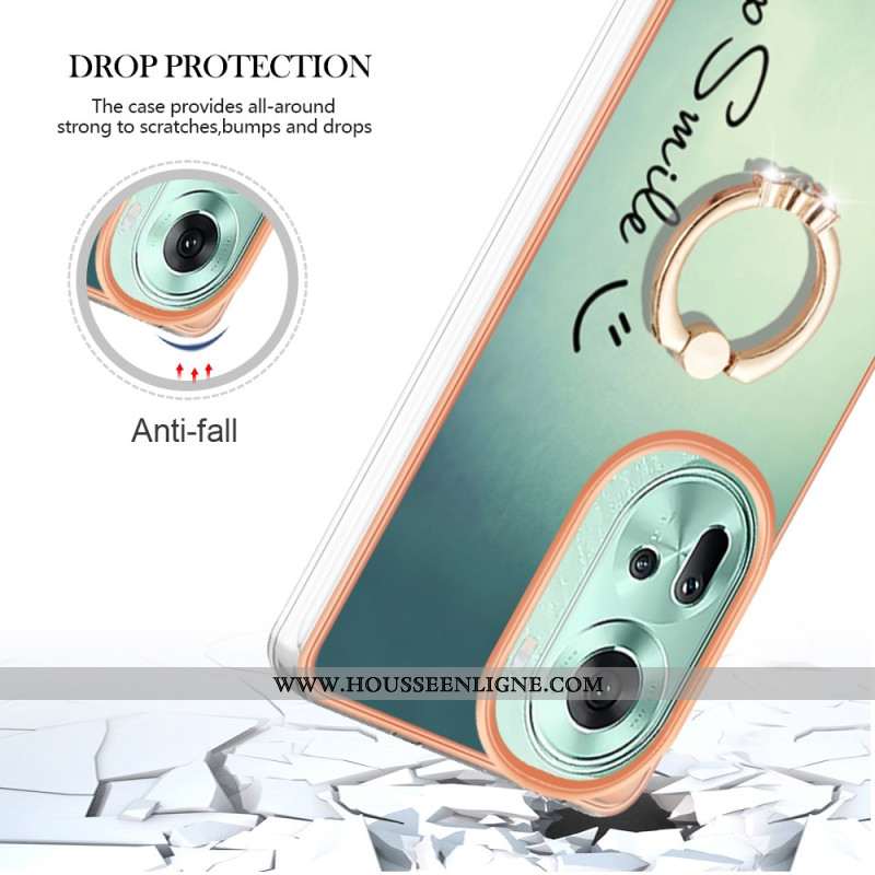 Coque Oppo Reno 11 5G Anneau-Support Keep Smile