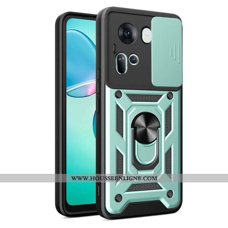 Coque Oppo Reno 11 5G Anneau-Suppport Protecteur Objectif Coulissant