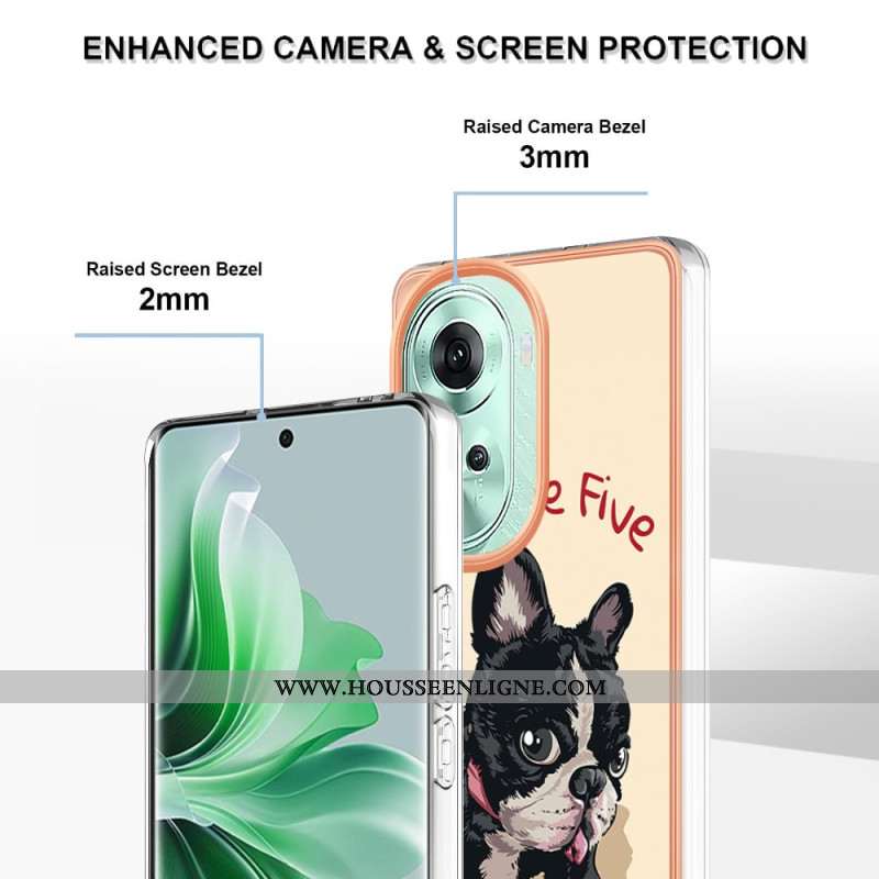 Coque Oppo Reno 11 5G Chien Give Me Five